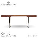 カールハンセン & サン Carl Hansen & Son デスク Desk ワーキング テーブル CH110 Hans.J.Wegner ハンス・J・ウェグナー サイズ：190cm ウォルナット Walnut オイルフィニッシュ ステンレススチール ベース 机 オフィス 書斎 北欧 【RCP】