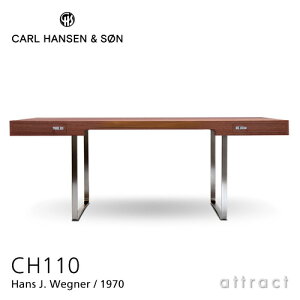 カールハンセン & サン Carl Hansen & Son デスク Desk ワーキング テーブル CH110 Hans.J.Wegner ハンス・J・ウェグナー サイズ：190cm ウォルナット Walnut オイルフィニッシュ ステンレススチール ベース 机 オフィス 書斎 北欧 【RCP】