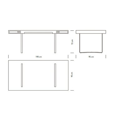 カールハンセン & サン Carl Hansen & Son デスク Desk ワーキング テーブル CH110 Hans.J.Wegner ハンス・J・ウェグナー サイズ:190cm オーク Oak オイルフィニッシュ ステンレススチール ベース 机 オフィス 書斎 北欧 椅子 【RCP】