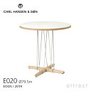 カールハンセン & サン Carl Hansen & Son ダイニングテーブル E020 エンブレイス テーブル Embrace Table Eoos イーオス サイズ：Φ79.5×H74cm オーク Oak オイル仕上げ ホワイトラミネート 支柱：ステンレス 北欧 机 リビング 【RCP】【smtb-KD】