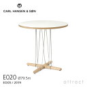 カールハンセン サン Carl Hansen Son ダイニングテーブル E020 エンブレイス テーブル Embrace Table Eoos イーオス サイズ：Φ79.5×H74cm オーク Oak ホワイトオイル仕上げ ホワイトラミネート 支柱：ステンレス 北欧 机 【RCP】【smtb-KD】