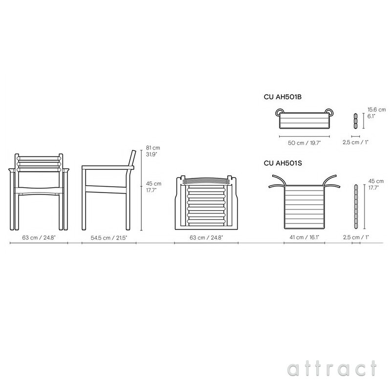 【正規取扱店】 【保証付】 カールハンセン & サン Carl Hansen & Son AH アウトドアシリーズ AH Outdoor Series アームチェア ダイニングチェア AH502 Alfred Homann アルフレッド・ホーマン チーク Teak 無塗装仕上げ アウトドア 屋外 家具 attract-10018692 アトラクト サンプル画像2