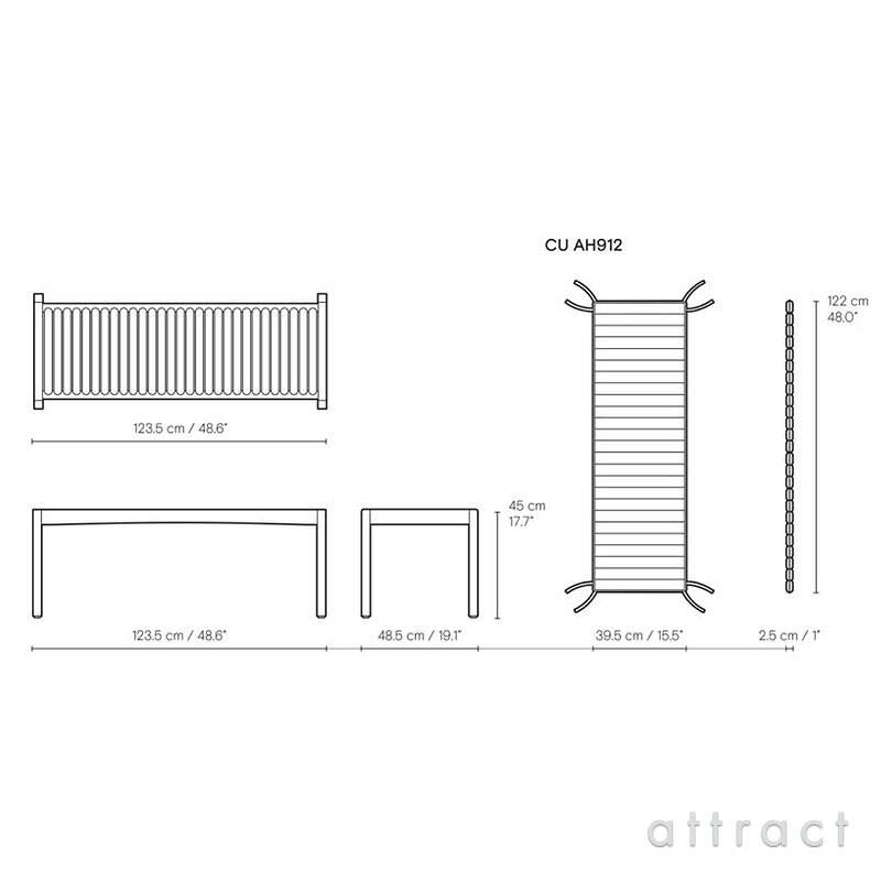 【正規取扱店】 【保証付】 カールハンセン & サン Carl Hansen & Son AH アウトドアシリーズ AH Outdoor Series ベンチ サイドテーブル スツール AH912 Alfred Homann アルフレッド・ホーマン チーク Teak 無塗装仕上げ アウトドア 屋外 家具 attract-10018710 アトラクト サンプル画像2