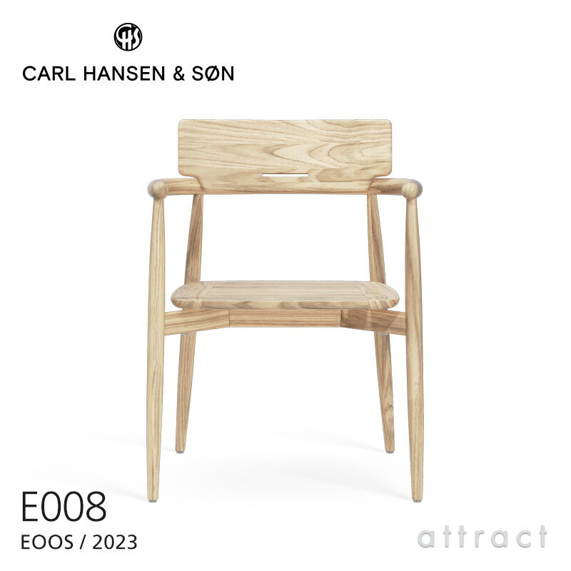 カールハンセン & サン Carl Hansen & Son 屋外用 ダイニングチェア E008 エンブレイス アウトドア シリーズ Embrace Outdoor Series Eoos イーオス チーク Teak 無塗装仕上げ 板座 北欧 屋外 テラス ガーデン