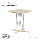 カールハンセン & サン Carl Hansen & Son 屋外用 ダイニングテーブル E022 エンブレイス アウトドア テーブル Embrace Outdoor Table Eoos イーオス サイズ:Φ80×H74cm チーク Teak 無塗装仕上げ 支柱:ステンレス 北欧 屋外 テラス ガーデン