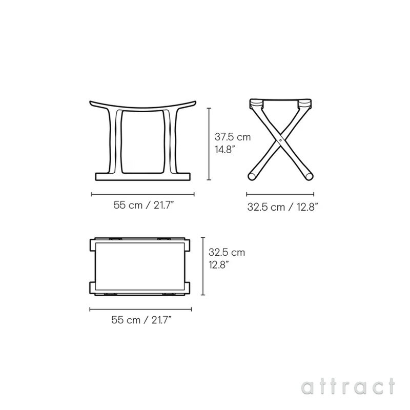 【正規取扱店】 【保証付】 カールハンセン & サン Carl Hansen & Son エジプシャンスツール OW2000 Egyptian Stool オーレ・ヴィンシャー Ole Wanscher オーク Oak クリア ラッカー塗装 張座：サドルレザー ナチュラル チェア スツール 折りたたみ 2