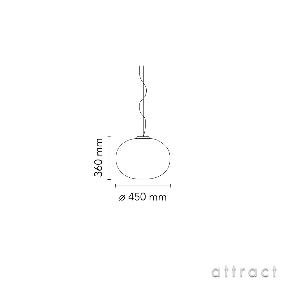 フロス FLOS グローボール S2 GLO-BALL S2 ペンダントランプ LED 電球 照明 ライト Φ450mm カラー：ホワイト デザイン：Jasper Morrison ジャスパー・モリソン 吹きガラス 天井照明 イタリア スタンドライト