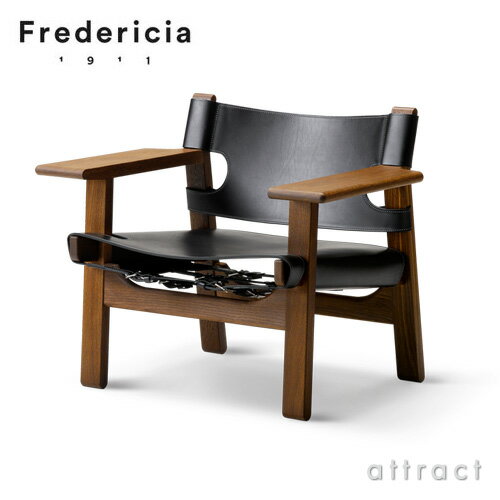 スパニッシュチェア The Spanish Chair フレデリシア Fredericia イージーチェア ラウンジチェア 2226 スモークドオーク オイル仕上げ ブラックレザー デザイン：ボーエ・モーエンセン 椅子 北欧 家具 デンマーク リビング 【RCP】【smtb-KD】