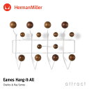 ハーマンミラー Herman Miller イームズ ハングイット オール Eames Hang-It-All ウォールナット ホワイト デザイン：Charles Ray Eames チャールズ＆レイ イームズ ウォールハンガー コートハンガー フック 壁面 収納 【RCP】【smtb-KD】