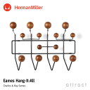 ハーマンミラー Herman Miller イームズ ハングイット オール Eames Hang-It-All ウォールナット ブラック デザイン：Charles & Ray Eames チャールズ＆レイ・イームズ ウォールハンガー コートハンガー フック 壁面 収納 【RCP】【smtb-KD】