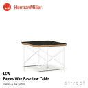 ハーマンミラー Herman Miller イームズ ワイヤーベース ローテーブル Eames Wire Base Low Table サイドテーブル ローテーブル ミニ コーヒーテーブル ブラック × スタジオホワイトベース デザイン：Charles & Ray Eames 