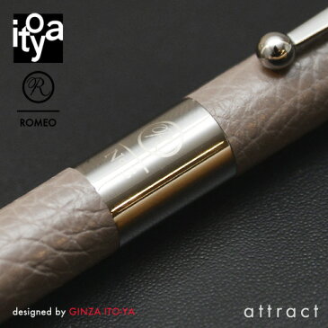 伊東屋 ITO-YA 銀座 伊東屋 イトーヤ ROMEO ロメオ レザー R434 No.3 Ballpoint Pen ボールペン Φ11.8mm 細軸 本革カラー：グレイシアブルー 回転繰り出し式 イタリアンレジン 真鍮 文房具 文具 筆記用具