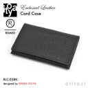 伊東屋 ITO-YA 銀座 伊東屋 イトーヤ ROMEO ロメオ RLC-03BK Embossed Leather クロコ型押しシリーズ Card Case カードケース ト 名刺入れ カラー：ブラック 牛革 レザー 本革 エンボス加工