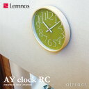 レムノス Lemnos タカタ AY clock RC エーワイ クロック RC AY14-10 カラー：3色 サイズ Φ305mm プライウッド スイープセコンド デザイン：山本 章 電波時計 壁掛け時計 ウォールクロック 贈り物 ギフト 