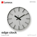 レムノス Lemnos タカタ edge clock エッジクロック AZ-0116 Sサイズ Φ180mm カラー：アルミニウム スイープムーブメント デザイン：AZUMI 専用スタンド付属 壁掛け時計 ウォールクロック 贈り物 ギフト 【RCP】【smtb-KD】