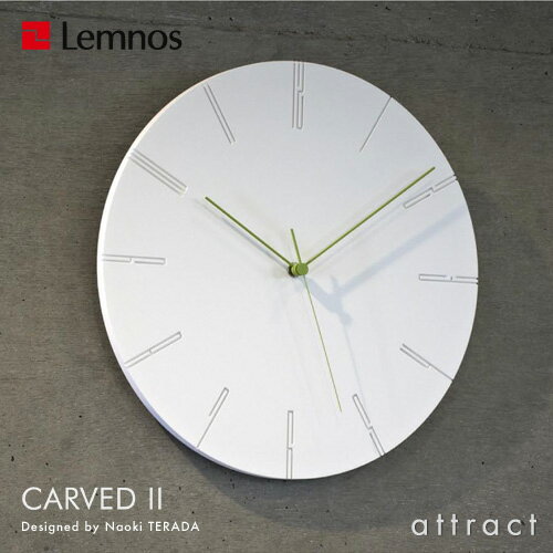 レムノス Lemnos タカタ CARVED II カーヴド2 NTL13-10 カラー：全2色 Φ340mm 無機質系人造木材 スイープセコンドムーブメント デザイン：寺田 尚樹 カーブド 壁掛け時計 ウォールクロック 贈り物 ギフト 【RCP】【smtb-KD】