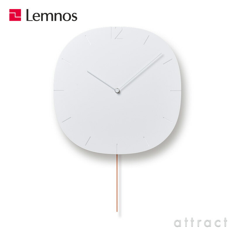 レムノス Lemnos タカタ CARVED SE カーヴド エスイー NTL20-04 カラー:ホワイト Φ330mm ゆっくり 振り子時計 壁掛け時計 ウォールクロック 無機質系人造木材 デザイン:寺田 尚樹 カーブド 贈り物 ギフト 【RCP】【smtb-KD】