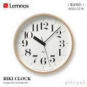 レムノス Lemnos タカタ Riki Clock リキ クロック Mサイズ 太字 WR20-02 M （電波時計） 壁掛け時計 ウォールクロック デザイン：渡辺 力 Φ254mm ステップムーブメント インテリア デザイン 雑貨 【RCP】