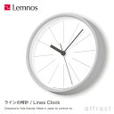 レムノス Lemnos タカタ ラインの時計 Lines Clock YK21-11 ウォールクロック 壁掛け時計 カラー：2色 Φ290mm ABS樹脂 ガラス ムーブメント スイープセコンド セイコー製 デザイン：角田 陽太 【smtb-KD】