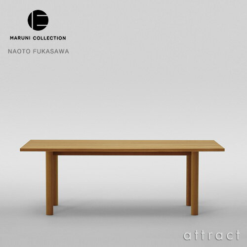 マルニ木工 maruni マルニコレクション MARUNI COLLECTION マルタ MALTA 丸太 ダイニングテーブル 210 奥行：90cm オーク ナラ ナチュラルクリア デザイナー：深澤直人 インテリア ダイニング 【RCP】【smtb-KD】のサムネイル