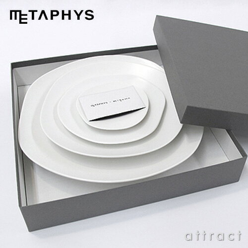 メタフィス METAPHYS feuille フィーユ 64014 Plate Set プレート ギフトセット 皿セット デザイン：ムラタ チアキ カラー：グロスホワイト 4枚入 ※専用ボックス付属 引出物 結婚 引越 ギフト 熨斗 【RCP】 attract-10007993 アトラクト サンプル画像3