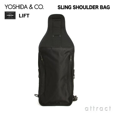 吉田カバン YOSHIDA & Co. ポーター PORTER リフト LIFT スリングショルダーバック ワンショルダー A5サイズ対応 iPad ナイロンツイル PVC加工 ステア革 カラー：ブラック 822-06134 【RCP】 【smtb-KD】 【楽ギフ_包装】 【楽ギフ_のし宛書】