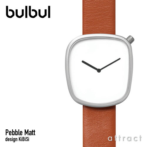 ブルブル bulbul ペブル マット ウォッチ Pebble Matt Watch スチール ブラウン イタリアンレザー BLB020009 腕時計 レザーバンド スイス製クォーツ 3気圧防水 KiBiSi キビシ 北欧 デンマーク 【RCP】【smtb-KD】