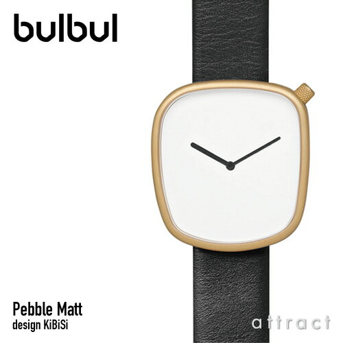 ブルブル bulbul ペブル マット ウォッチ Pebble Matt Watch ゴールド ブラック イタリアンレザー BLB020013 腕時計 レザーバンド スイス製クォーツ 3気圧防水 KiBiSi キビシ 北欧 デンマーク 【RCP】【smtb-KD】