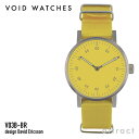 ヴォイド VOID V03B ブラッシュ ラウンドアナログ ウォッチ Brushed Round Analogue Watch イエロー ナイロンバンド VID020033 腕時計 NATO ストラップ 日本製クォーツ 3気圧防水 David Ericsson プロダクト インテリア 【RCP】【smtb-KD】