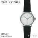 ヴォイド VOID V03P-PO ウォッチ Watch ホワイト スチールケース ブラックレザー VID020055 腕時計 レザーバンド 日本製クォーツ 3気圧防水 David Ericsson プロダクト インテリア 【RCP】【smtb-KD】