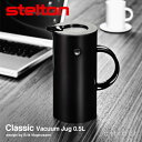 ステルトン stelton Classic クラシック Vacuum Jug バキューム ジャグ ガラス製 魔法瓶 保温 保冷 ポット 容量：0.5L デザイン：Erik Magnussen カラー：ブラック 北欧 デンマーク 雑貨 【RCP】