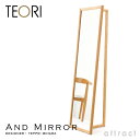 楽天アトラクトテオリ TEORI AND MIRROR アンドミラー ミラー付きコートハンガー 鏡 姿見 自立タイプ 竹抗菌オイル仕上げ デザイナー：三原 鉄平 玄関 コート 上着 インテリア 日本製 竹製品