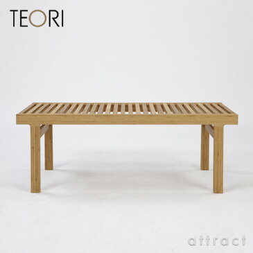 テオリ TEORI 竹集成材プロジェクト TENSION テンション BENCH ベンチ 竹抗菌オイル仕上げ デザイナー：三原 鉄平 ダイニング チェア 椅子 インテリア 家具 キッチン 日本 竹製