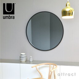 アンブラ umbra ハブ ミラー HUB MIRROR Lサイズ Φ94cm ウォールミラー 壁掛け 鏡 カラー：ブラック デザイン：ポール・ローワン デザイナーズ インテリア 【RCP】【smtb-KD】