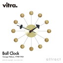 ヴィトラ Vitra Ball Clock ボールクロック Wall Clock ウォールクロック 掛け時計 デザイン：George Nelson ジョージ・ネルソン カラー：チェリー スイス デザイナー ビトラ パントン イームズ ノグチ 【RCP】【smtb-KD】