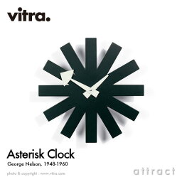 アスタリスククロック ヴィトラ Vitra Asterisk Clock アスタリスククロック Wall Clock ウォールクロック 掛け時計 デザイン：George Nelson ジョージ・ネルソン カラー：ブラック デザイナー ビトラ パントン イームズ 【RCP】【smtb-KD】