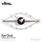 ヴィトラ Vitra Eye Clock アイクロック Wall Clock ウォールクロック 掛け時計 デザイン：George Nelson ジョージ・ネルソン カラー：ウォルナット×ブラス デザイナー ビトラ パントン イームズ 【RCP】【smtb-KD】