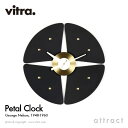 ヴィトラ Vitra Petal Clock ペタルクロック Wall Clock ウォールクロック 掛け時計 デザイン：George Nelson ジョージ・ネルソン カラー：ブラック×ブラス デザイナー ビトラ パントン イームズ 【RCP】【smtb-KD】