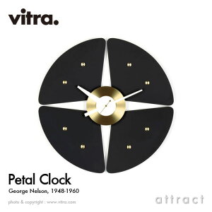 ヴィトラ Vitra Petal Clock ペタルクロック Wall Clock ウォールクロック 掛け時計 デザイン：George Nelson ジョージ・ネルソン カラー：ブラック×ブラス デザイナー ビトラ パントン イームズ 【RCP】【smtb-KD】