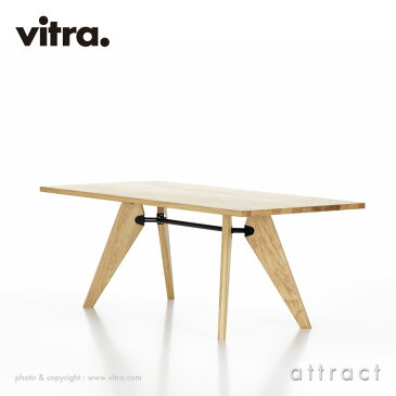 ヴィトラ Vitra テーブル ソルヴェイ Table Solvay サイズ:200cm ナチュラルオーク オイル仕上げ デザイン:Jean Prouve ジャン・プルーヴェ テーブル ダイニング インテリア デザイナー 【RCP】【smtb-KD】