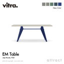 ヴィトラ Vitra EM テーブル EM Table デザイン：Jean Prouve ジャン・プルーヴェ サイズ：180cm HPL ラミネート天板：アイボリー ベース：4色 イーエム スタンダード チェア ダイニング 椅子 家具 インテリア デザイナー パントン イームズ