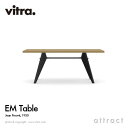 ヴィトラ Vitra EM テーブル EM Table デザイン：Jean Prouve ジャン・プルーヴェ サイズ：180cm ベニヤ ラッカー仕上げ ナチュラルオーク ベース：3色 イーエム スタンダード チェア ダイニング 椅子 家具 インテリア デザイナー パントン