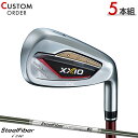 メーカー正規カスタムオーダー ダンロップ ゼクシオ 13 レッド アイアンセット 5本組 スチールファイバー i cw シャフト装着仕様 XXIO 13 右打用 SteelFiber i cw
