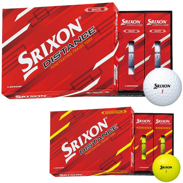 ダンロップ スリクソン DISTANCE 2022 ボール 1ダース=12個入り#SRIXON_ディスタンス#2022年モデル