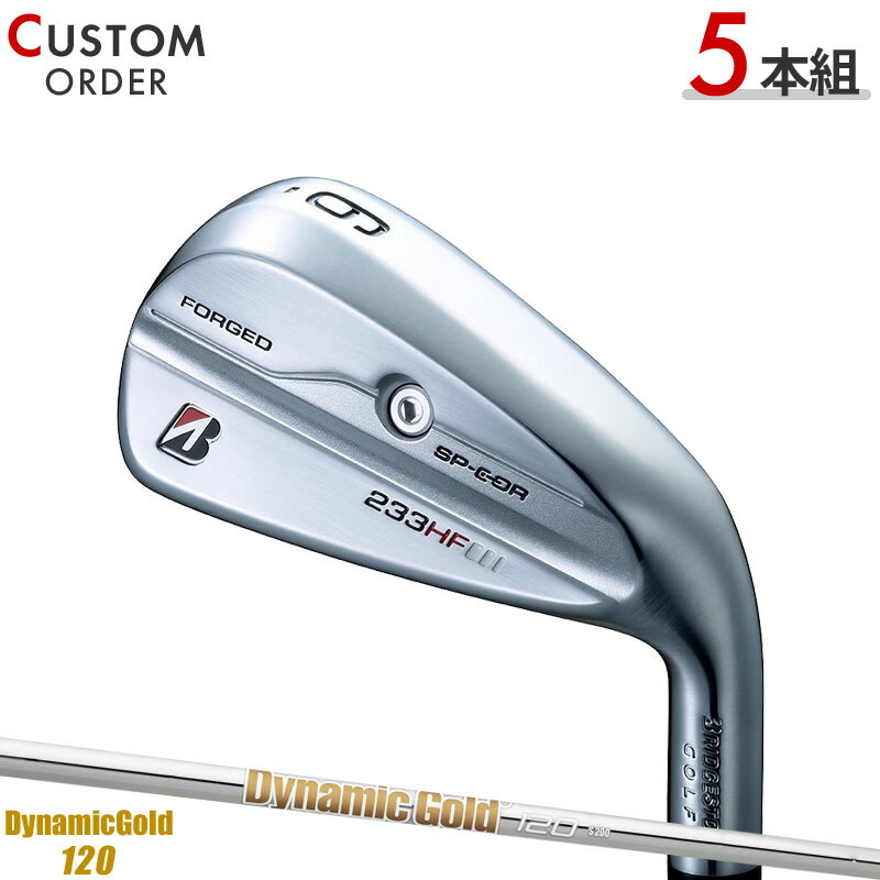メーカー正規カスタムオーダー ブリヂストンゴルフ 233HF アイアン 2023年モデル 5本セット (#6-#9,PW) ダイナミックゴールド 120 シャフト装着仕様 ブリジストン 中空アイアン 右打ち用 DynamicGold120 DG120