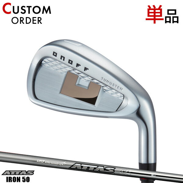 メーカー正規カスタムオーダー 赤オノフ アイアン 2024年モデル 単品販売 (#5/AW/SW) アッタス アイアン 50 シャフト装着仕様 グローブライド ONOFF AKA アカ IR ATTAS IRON50 その1