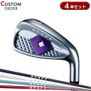 メーカー正規カスタムオーダー 女性用 オノフ レディ アイアンセット 4本組 #7-#9,PW 純正 スムースキック LP-425I パープル カーボンシャフト...