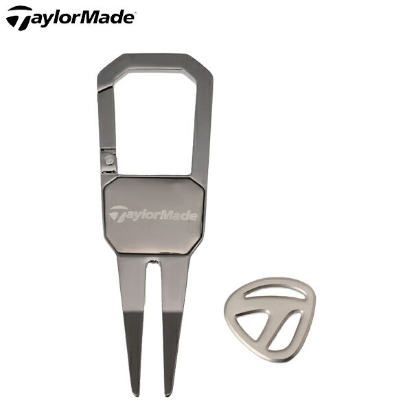 テーラーメイド カラビナグリーンフォーク マーカーセット UN102 シルバー 2024年モデル(N9463801)#TaylorMade#2024 キャディバッグ/ゴルフバッグ/アクセサリー