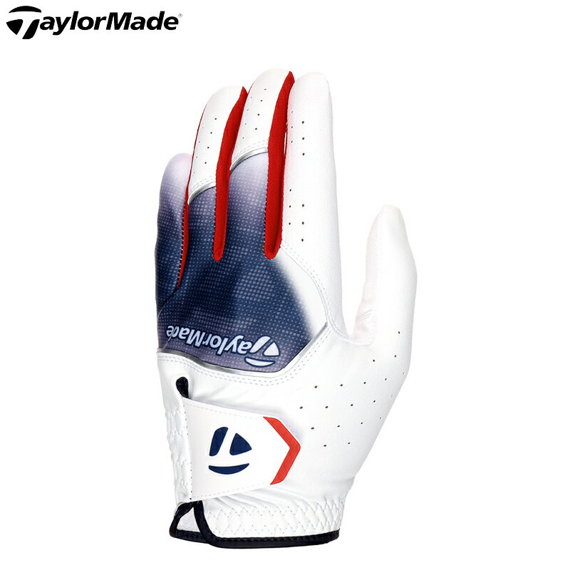 【あす楽対応】【左手用】テーラーメイド グラフィック スポーツ グローブ ゴルフ手袋 UN150 ホワイト/ネイビー/レッド (WH/NV/RD)#TaylorMade#2024年モデル