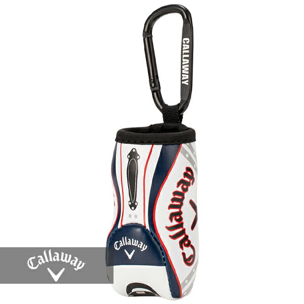 【あす楽対応】キャロウェイ ゴルフバッグ モチーフ ボールケース 23JM ホワイト/ネイビー/レッド (5923031) Callaway Golf Bag Motif Ball Case 23JM 2023年モデル